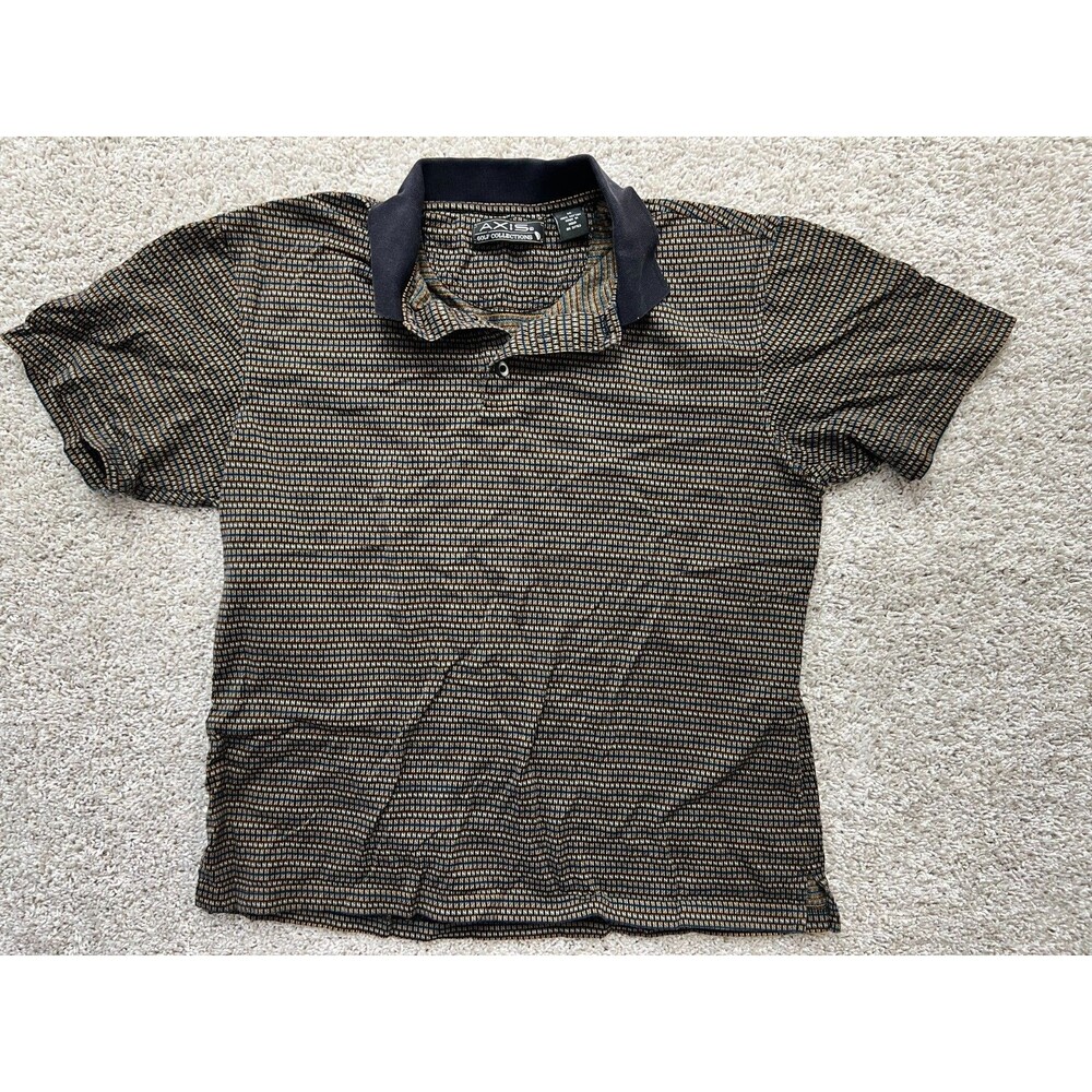 AXIS Men's SIZE M Patterned Collared Polo Shirt Short Sleeve Casual Golf Top